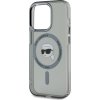 Karl Lagerfeld IML Karl Head Metal Frame Kryt s Magsafe pre iPhone 15 Pro, Čierny