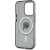 Karl Lagerfeld IML Karl Head Metal Frame Kryt s Magsafe pre iPhone 15 Pro, Čierny