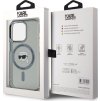 Karl Lagerfeld IML Karl Head Metal Frame Kryt s Magsafe pre iPhone 15 Pro, Čierny