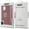DKNY PU Stack Kožený Kryt pre iPhone 14, Červený