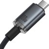 Baseus Crystal Shine Kábel USB-C na USB-C 100W 1,5m, Čierny