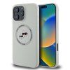 Liquid Silikónový K&CH MagSafe kryt pre Apple iPhone 16 Pro Max, Karl Lagerfeld, Béžový