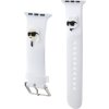 Karl Lagerfeld Karl and Choupette Remienok pre Apple Watch 38/40mm, Biely