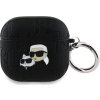Karl Lagerfeld PU Embossed Karl and Choupette Heads Puzdro pre AirPods 4, Čierne