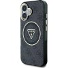 Guess 4G Glitter and Triangle Logo Kryt s MagSafe pre iPhone 16, Čierny