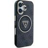 4G Glitter and Triangle Logo kryt s MagSafe pre Apple iPhone 16, Guess, Čierny