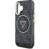 4G Glitter and Triangle Logo kryt s MagSafe pre Apple iPhone 16, Guess, Čierny