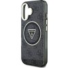 Guess 4G Glitter and Triangle Logo Kryt s MagSafe pre iPhone 16, Čierny