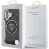 Guess 4G Glitter and Triangle Logo Kryt s MagSafe pre iPhone 16, Čierny
