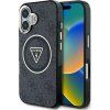 4G Glitter and Triangle Logo kryt s MagSafe pre Apple iPhone 16, Guess, Čierny