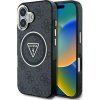 Guess 4G Glitter and Triangle Logo Kryt s MagSafe pre iPhone 16, Čierny
