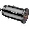 Baseus Circular Autonabíjačka USB + USB-C 30W, Čierna