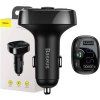 Bluetooth MP3 FM Transmiter s nabíjaním 2xUSB 3.4A, Baseus, Čierny