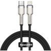 Cafule Metal Series Dátový Kábel USB-C / Lightning 20W 1m, Baseus, Čierny
