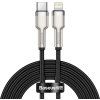 Cafule Metal Series Dátový Kábel USB-C - Lightning 20W 2m, Baseus, Čierny