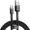 Cafule Series Dátový Kábel USB-A - USB-C 2A 3m, Baseus, Čierny