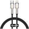 Cafule Metal Series Dátový Kábel USB-C - Lightning 20W 0.25m, Baseus, Čierny