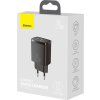 Compact Quick Nabíjačka USB / USB-C 20W, Baseus, Čierna