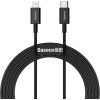 Superior Fast Charging Dátový Kábel USB-C / Lightning 20W 2m, Baseus, Čierny