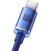 Crystal Shine Series Dátový Kábel USB / USB-C 100W 2m, Baseus, Modrý