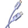 Crystal Shine Series Dátový Kábel USB-C / USB-C 100W 1,2m, Baseus, Fialový