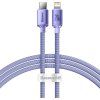 Crystal Shine Series Dátový Kábel USB-C - Lightning 20W 1,2m, Baseus, Fialový