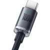 Crystal Shine Series Dátový Kábel USB - USB-C 100W 2m, Baseus, Čierny
