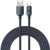 Crystal Shine Series Dátový Kábel USB - USB-C 100W 2m, Baseus, Čierny