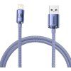 Crystal Shine Series Dátový Kábel USB - Lightning 20W 1,2m, Baseus, Fialový