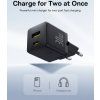 Rýchlonabíjačka do siete Palm 30W 1xUSB-A 1xUSB-C PD QC 3.0, Baseus, Čierna