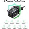Rýchlonabíjačka do siete Palm 30W 1xUSB-A 1xUSB-C PD QC 3.0, Baseus, Čierna