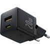 Rýchlonabíjačka do siete Palm 20W 1xUSB-A 1xUSB-C PD QC 3.0, Baseus, Čierna
