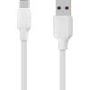 Simple USB-A  /USB-C Kábel 1m, OBAL:ME, Biely