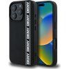 DKNY 3D Rubber Repeat Logo Line Zadný Kryt pre iPhone 16 Pre Max Black