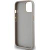DKNY PU Leather Repeat Pattern Tonal Stripe Zadný Kryt pre iPhone 14 Beige