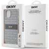 DKNY PU Leather Repeat Pattern Tonal Stripe Zadný Kryt pre iPhone 14 Beige