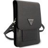Guess PU Saffiano Triangle Logo Taška na Telefón Black