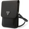 Guess PU Saffiano Triangle Logo Taška na Telefón Black