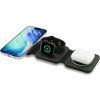 Guess PU 4G MagSafe Bezdrôtová Nabíjačka 3v1 Black