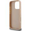 DKNY PU Leather Checkered Pattern and Stripe Zadný Kryt pre iPhone 16 Pre Pink
