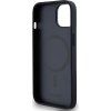 DKNY PU Leather Repeat Pattern Bottom Stripe MagSafe Zadný Kryt pre iPhone 14 Black