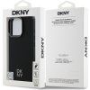 DKNY PU Leather Stack Logo Magsafe Zadný Kryt pre iPhone 16 Pre Black