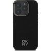 DKNY PU Leather Stack Logo Magsafe Zadný Kryt pre iPhone 16 Pre Max Black