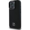 DKNY PU Leather Stack Logo Magsafe Zadný Kryt pre iPhone 16 Pre Max Black