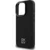 DKNY PU Leather Stack Logo Magsafe Zadný Kryt pre iPhone 16 Pre Max Black