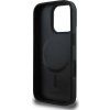 DKNY PU Leather Stack Logo Magsafe Zadný Kryt pre iPhone 16 Pre Max Black