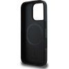 DKNY PU Leather Repeat Pattern Bottom Stripe MagSafe Zadný Kryt pre iPhone 16 Pre Black