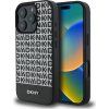 DKNY PU Leather Repeat Pattern Bottom Stripe MagSafe Zadný Kryt pre iPhone 16 Pre Max Black