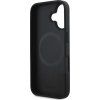 DKNY PU Leather Checkered Pattern Magsafe Zadný Kryt pre iPhone 16 Plus Black