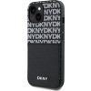 DKNY PU Leather Repeat Pattern Card Pocket Zadný Kryt pre iPhone 15 Black
